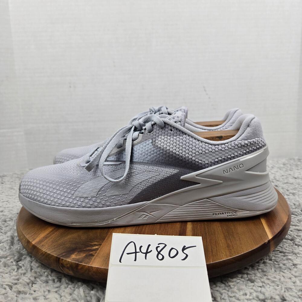 Reebok Mens 10.5 Nano X3 Cold Grey Crossfit Performance Athletic Training Shoe